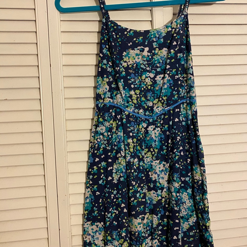 Floral Dress with Lace Detail